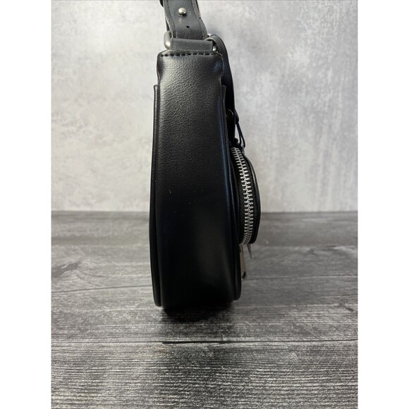 French Connection Sabrina Shoulder Bag With Accessory Pouch Black - Picture 5 of 8